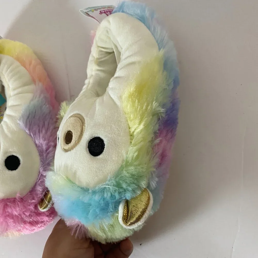 Squishmallows FuzzAMallows Collection Kids Plush Slippers Size 11–12